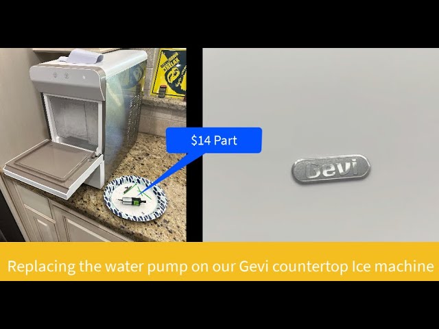  Gevi Household V2.0 Countertop Nugget Ice Maker, Self-Cleaning  Pellet Ice Machine, Open and Pour Water Refill, Stainless Steel Housing, Fit Under Wall Cabinet