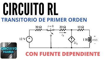 CIRCUITO RL con una FUENTE DEPENDIENTE - Problema 8.22 "Electric Circuits Fundamentals, Franco"