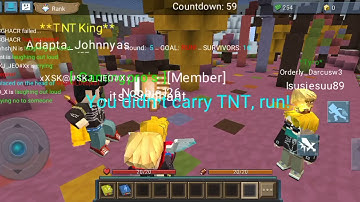 TNT tag gameplay in blockman go