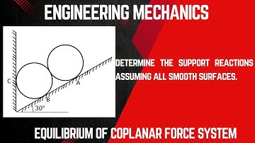 Equilibrium of Coplanar Force System | Solved Problems on Engineering Mechanics | Problem 5