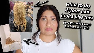 HOW TO REPAIR EXTREMELY DAMAGED GUMMY HAIR THAT'S FALLING OUT | PRO HAIRSTYLIST ADVICE