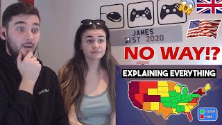 British Couple Reacts to The USA Explained in 30 Maps!