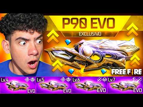 I GET THE NEW EVOLUTIONARY P90 TO THE MAX IN FREE FIRE!! - TheDonato
