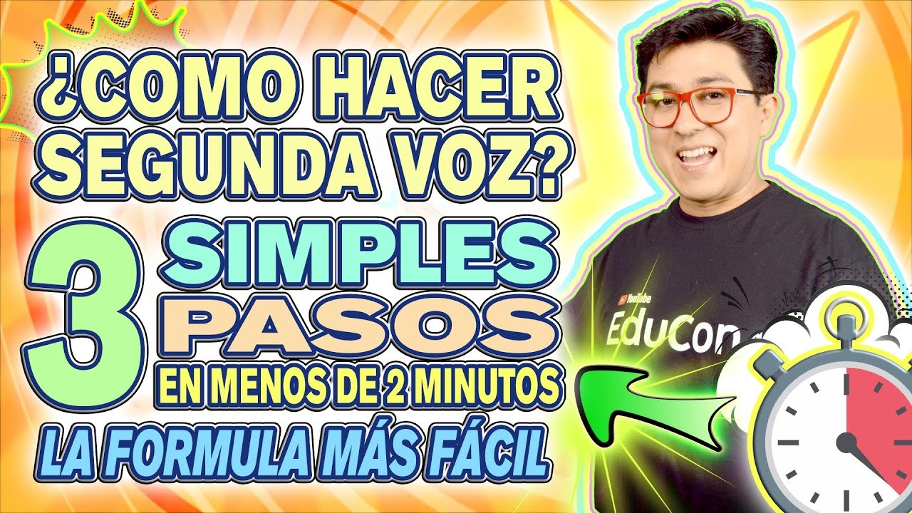 COMO HACER SEGUNDA VOZ en 3 sencillos pasos | Tutorial en 2 minutos