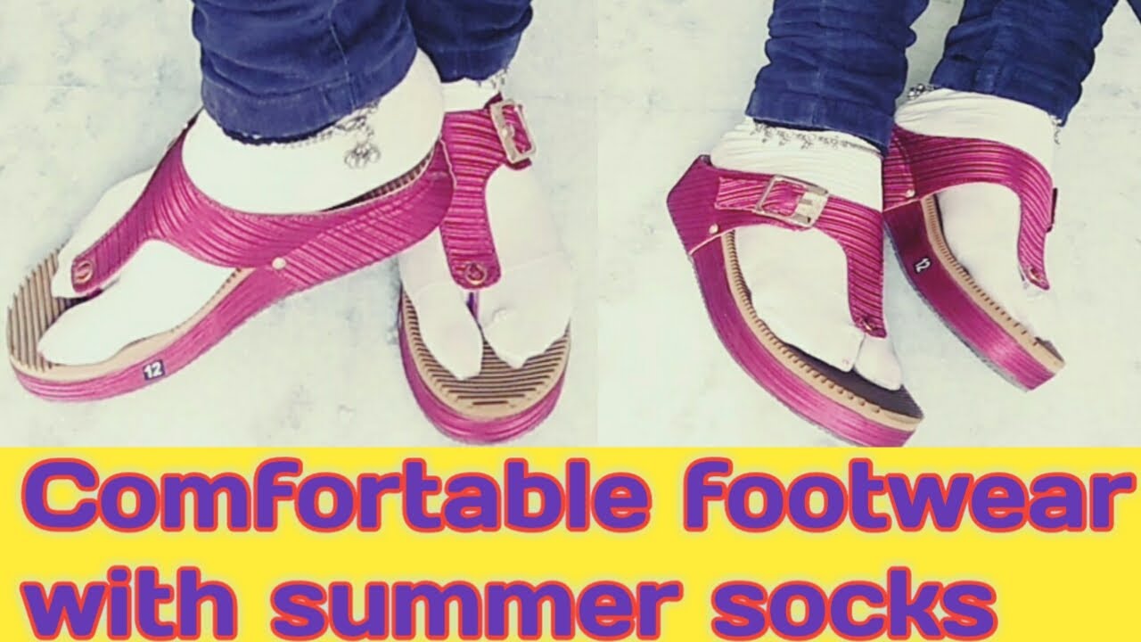 My comfortable maroon footwear with pinkish skin colour socks wearing