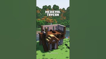Medieval Tavern Timelapse Build #minecraft #minecraftshorts