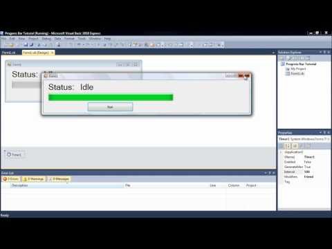 ProgressBar In VB.NET Tutorial - Changing Text