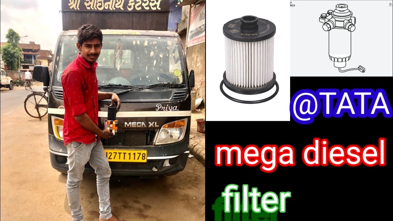 Tata Ace mega diesel filter changing Tata Ace BS4 diesel filter