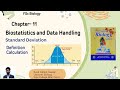 Chap 11: Biostatistics Lect:06 Standard Deviation Calculation 12 Class Biology By Zohaib Hassan
