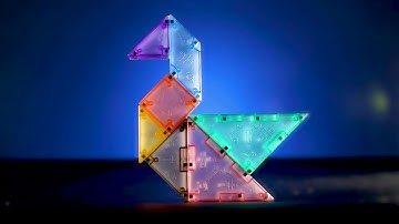 3D磁気タングラム - 立てられるタングラム