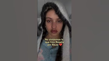 No olvidemos lo que hizo Rosalia por Rauw💔 #rosalia #rauwalejandro