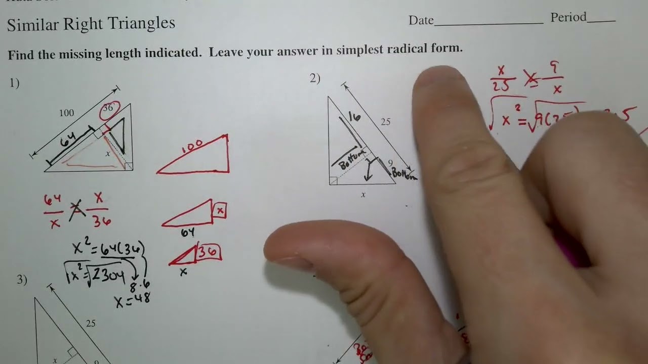 Similar Right Triangles Kuta Software Infinite Geometry