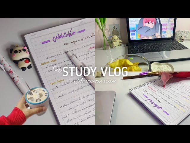 5am STUDY VLOG 📝☕ 5am early morning, lots of note taking, aesthetic study vlog , coffee , anime class=