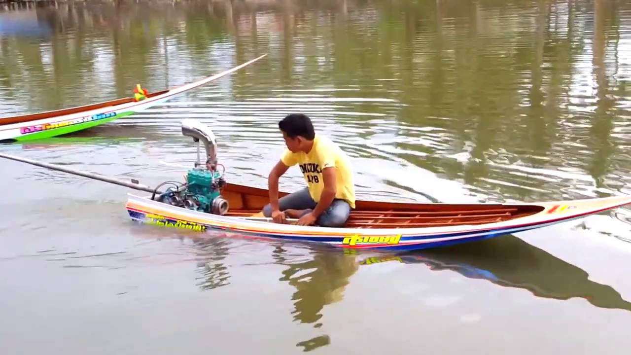 Longtails Boat with jet ski engine - YouTube