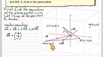 Determining if four points lie in a plane