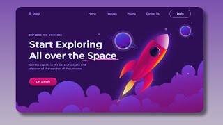 Responsive Website Using HTML CSS & JavaScript | Space Website