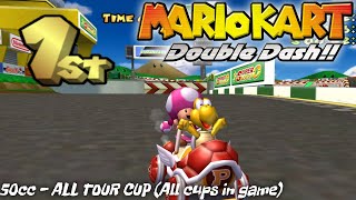 Mario Kart: Double Dash!! (2003) - Full Gameplay Walkthrough (All Cups Tour 50cc)
Mario Kart: Double Dash!! is the fourth installment of the Mario Kart Series. Today we play through all the cups on the All Cups Tour in 50cc, and finish in 1st place, our combo, ParaTroopa and Toadette. (Yes, she first debuted in this game)
I used a jump cheat that allows me to jump infinitely, even in the air :D
AR Code for Press Z to Jump:
V19U-8TNC-0HPU2
AAXA-C654-4W5K9
U0NN-357W-HNN45
Wait... where are the Blue Shells...?
TIMESTAMPS
~ | * Start * | ~
0:00:00 Setting up.
~ | * All Cup Tour * | ~
0:01:40 Luigi Circuit
0:04:09 Mushroom City
0:07:31 Daisy Cruiser
0:11:07 DK Mountain (6th place…)
0:15:37 Baby Park
0:18:17 Dry Dry Desert
0:21:58 Yoshi Circuit
0:26:00 Waluigi Stadium
0:29:12 Wario Colosseum
0:33:06 Mario Circuit
0:36:11 Sherbet Land
0:39:10 Peach Beach
0:41:47 Dino Dino Jungle (7th place…)
0:46:08 Mushroom Bridge
0:49:00 Bowser’s Castle
0:53:30 Rainbow Road
~ | * Outro * | ~
1:00:16 Award Ceremony
1:01:00 Staff Roll
Subscribe for more content like this. Mario Kart: Double Dash!! (2003) - Full Gameplay Walkthrough (All Cups Tour 50cc)