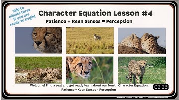 #4 01 Character Equation Lesson Video   Patience + Keen Senses = Perception 3
