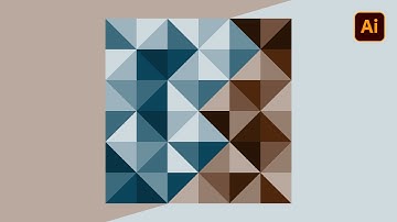 Glass Effect with Triangles | Color Block Geometric Background | Adobe Illustrator Tutorial