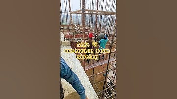 lift outerside beam casting  manually  #structure #construction #lifting #beam reinforcement