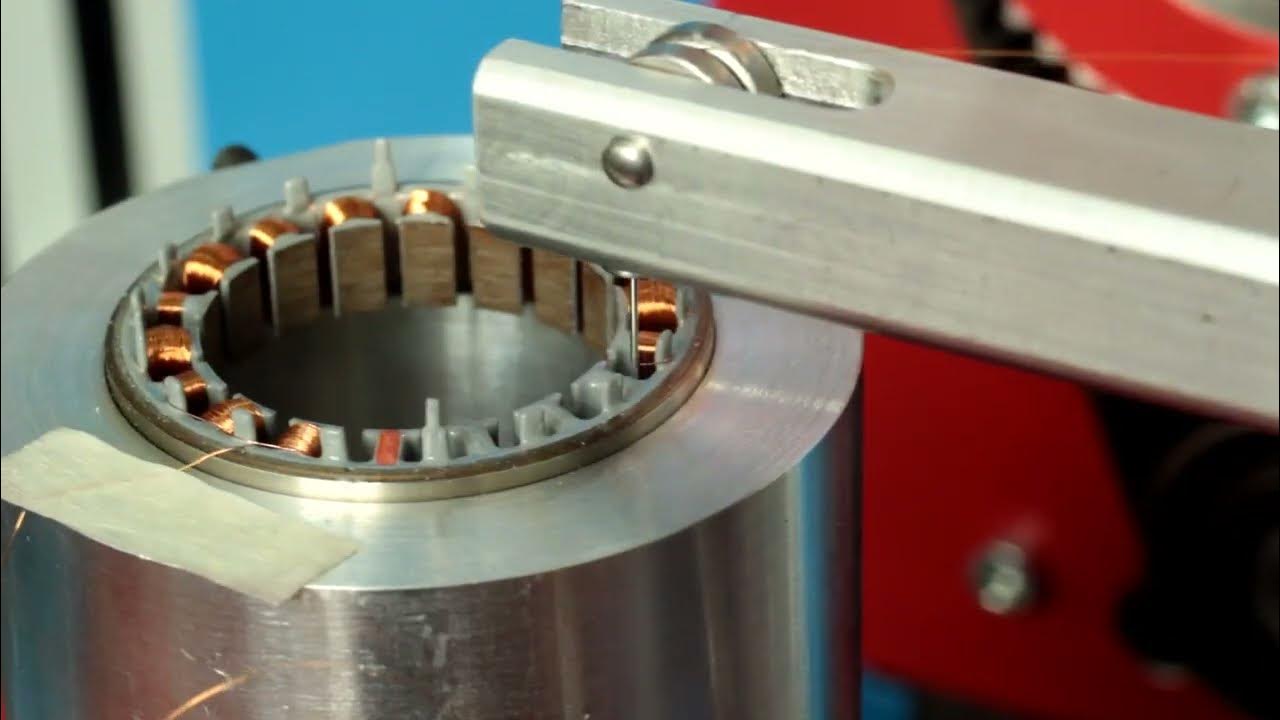 Намотка статора редуктосина на станке МТ405 Модестат. Resolver stator
