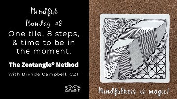Mindful Monday #9: Easy, Beginner tiles created using the Zentangle® Method of drawing.