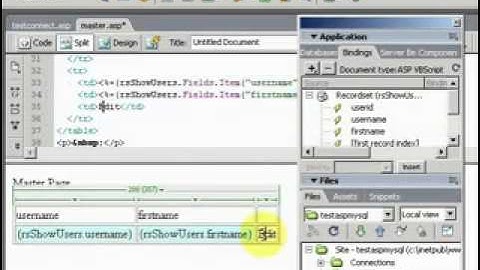 Dreamweaver Create Master and Detail Page Part 1 of 2