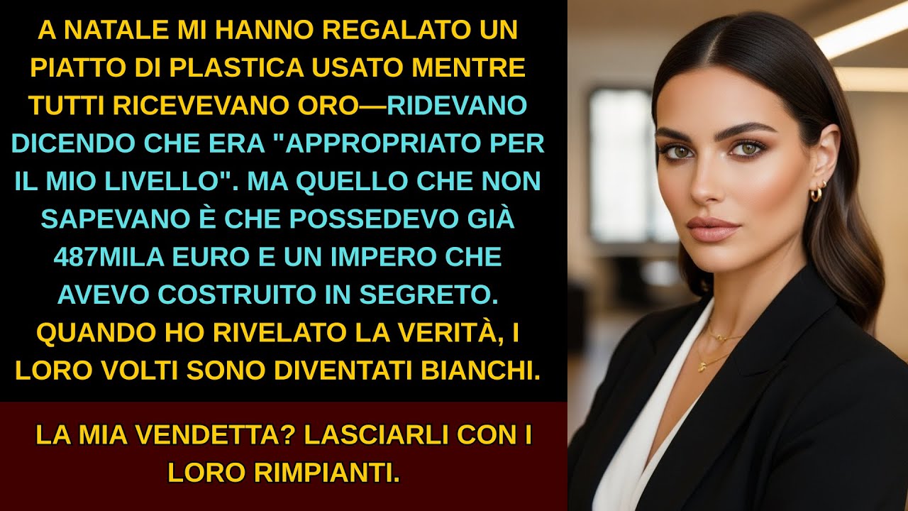 A Natale la mia famiglia ha regalato oro a tutti—io ho ricevuto un piatto di plastica usato.