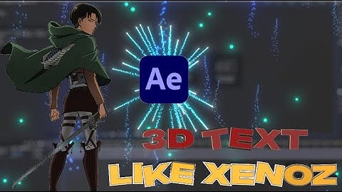 3D Text Like Xenoz I After Effects Tutorial