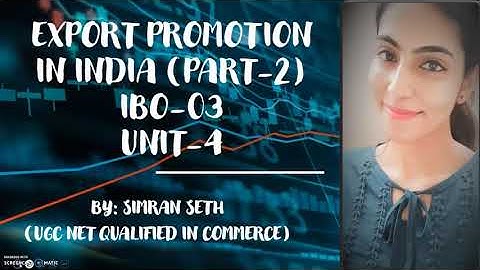 IBO-03 || EXPORT PROMOTION IN INDIA (PART-2) || UNIT-4 || IGNOU || M.COM