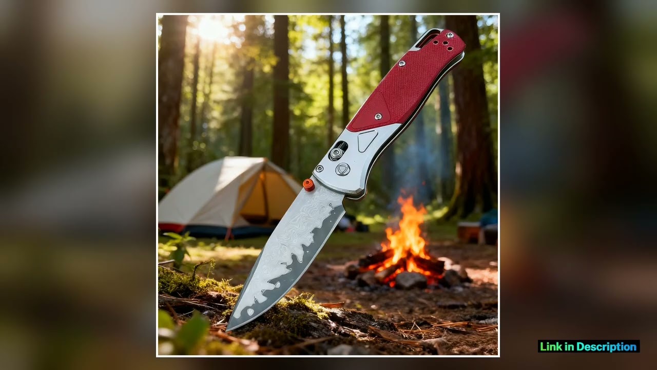 High Hardness Damascus Blade Outdoor Camping Hunting Folding Knife Portable Wilderness Adventure