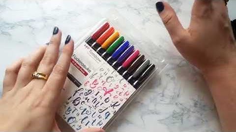 Tombow Fudenosuke Colored Brush Pens First Impression/Review/Comparison to Zebra Funwari Pens