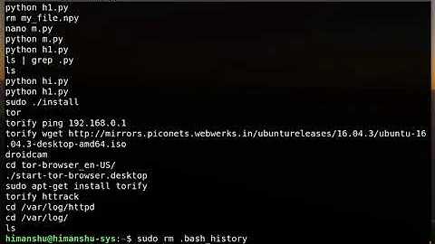 Linux Terminal- How To Clear Bash History | bash_history