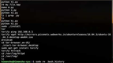Linux Terminal- How To Clear Bash History | bash_history