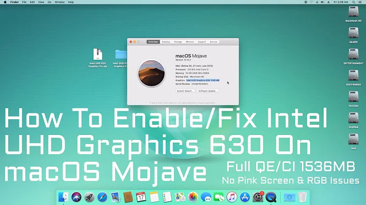 How to Enable/Fix Intel UHD Graphics 630 on macOS Mojave | Hackintosh | Step By Step