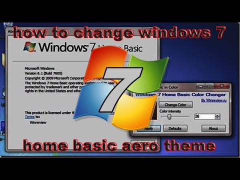 how to change windows 7 home basic aero theme