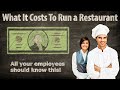 What It Costs To Run a Restaurant