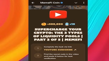 SUPERCHARGE YOUR CRYPTO: THE 3 TYPES OF LIQUIDITY POOLS | PART 2 OF 5 | MEMEFI New Video Code Today