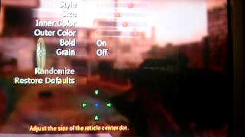 cod reflex wii how to change the color and style of your aim