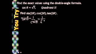 Famous Double-angle and Half-angle Formulas: Precalculus Profile