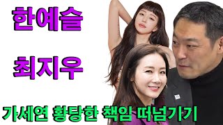 한예슬과 최지우가이 논란을 이용하고있다. 높은엔터테인먼트 예슬의 남자 친구는 보호받을 권리가있는 평범한 사람이다. 가세연 황당한 책임 떠넘기기. 왜