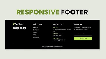 Responsive Footer using Html & Css
