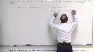 PreCalculus - Trigonometry: Trig Identities (23 of 57) Double Angle Formula Proved: Sine