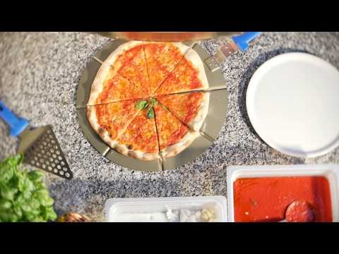 Нож для пиццы с двумя ручками 56,5х26 см, Gi.Metal Pizza Rocker Cutter (AC-MZP), видео 1