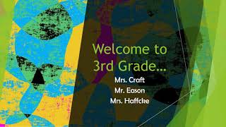 Welcome to 3rd grade 2020 Presentation...