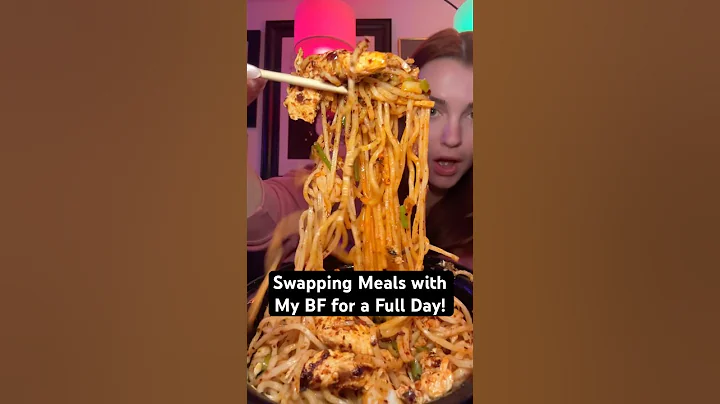 Swapping meals with my BF for a full day! #foodie #shorts #cooking #chinesefood #bf #eating