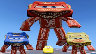 Epic Escape From Lightning McQueen Cola Eater | Lightning McQueen vs Cola McQueen Head Eater | GTA 5 screenshot 5