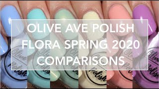 Olive Ave Polish Flora Color Comparisons
