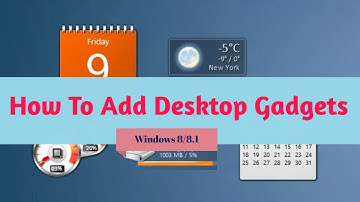 How To Add  Desktop Gadgets to Windows 8/8.1