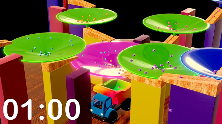 1 Minute Timer - Colourful Marble Run  | 3D Timer